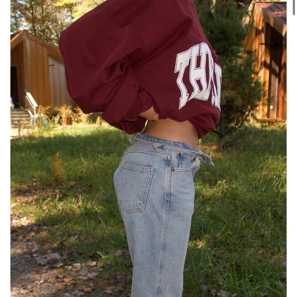 The Bar Varsity Sweatshirt Maroon NWT Same Day Ship - Picture 4 of 8